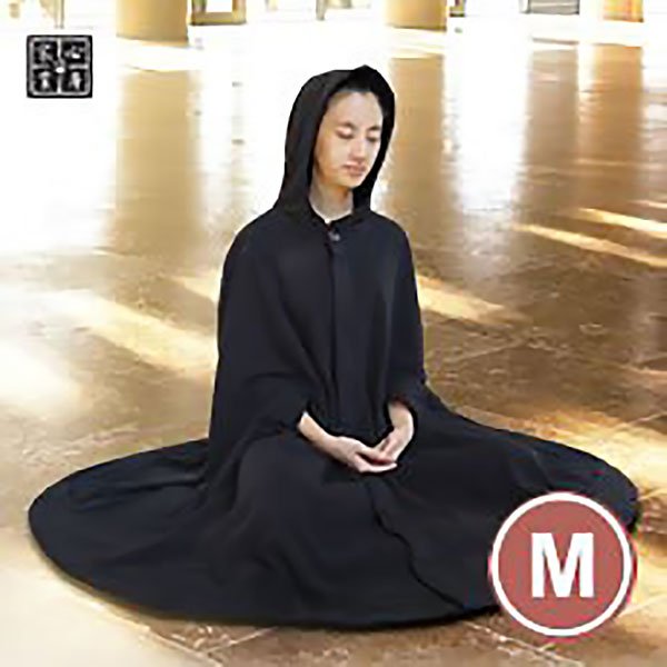 禪修斗篷-黑色（尺寸：M）適用身高165公分以下（男女適用）