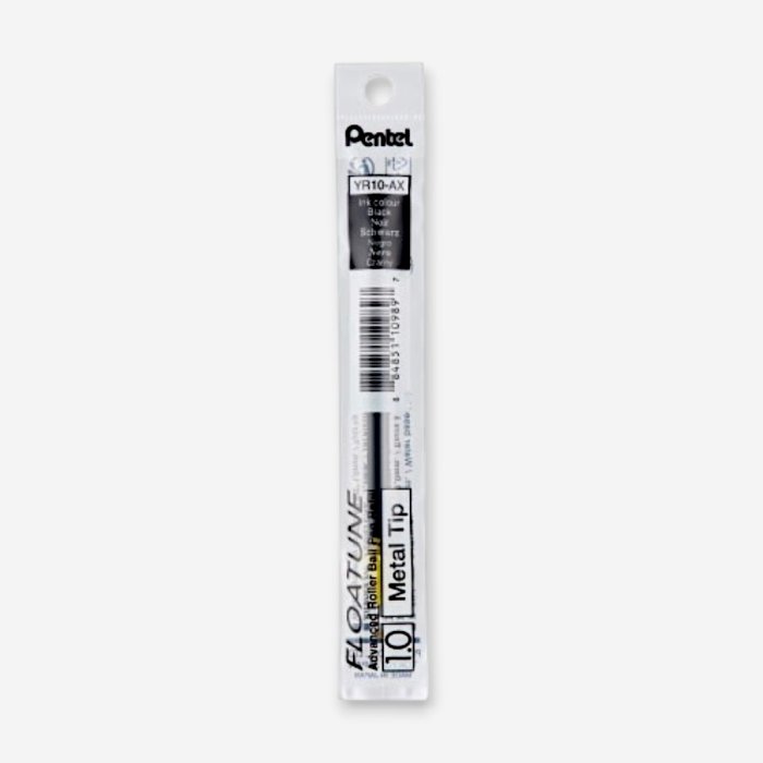 Pentel FLOATUNE 按壓式輕滑鋼珠筆 1.0 mm | 黑-替芯