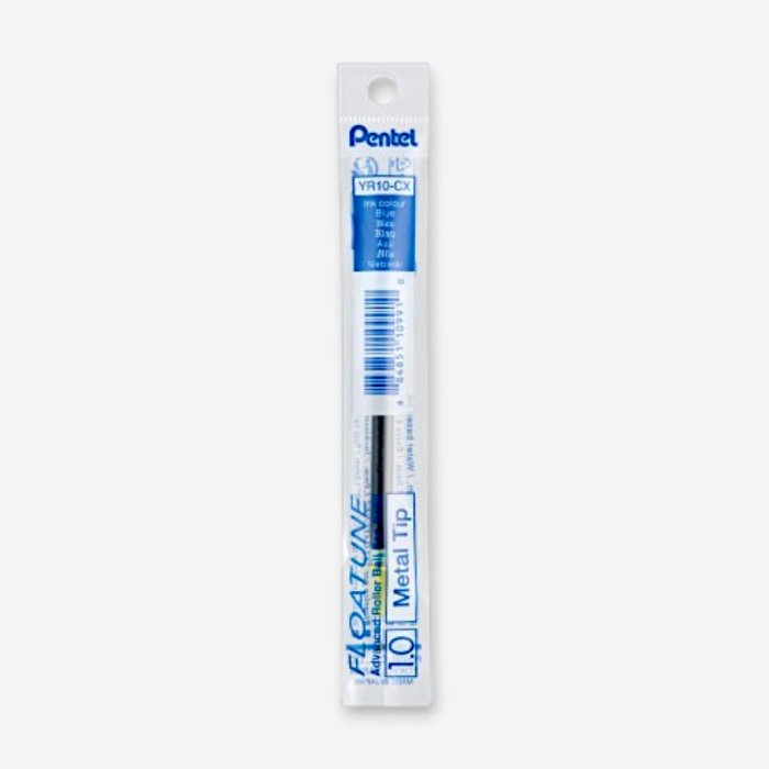Pentel FLOATUNE 按壓式輕滑鋼珠筆 1.0 mm | 藍-替芯